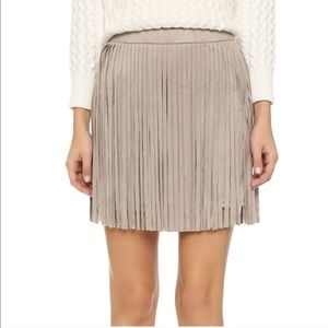 Faux suede fringe B.B. Dakota skirt